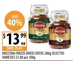 Supabarn Moccona Freeze Dried Coffee Selected Varieties offer
