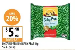 Supabarn McCain Premium Baby Peas offer