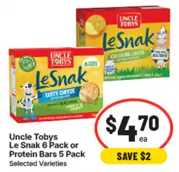 IGA Uncle Tobys Le Snak offer