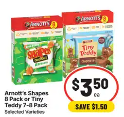 IGA Arnott's Shapes or Tiny Teddy offer