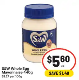 IGA S&W Whole Egg Mayonnaise offer