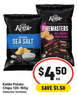 IGA Kettle Potato Chips Selected Varieties offer