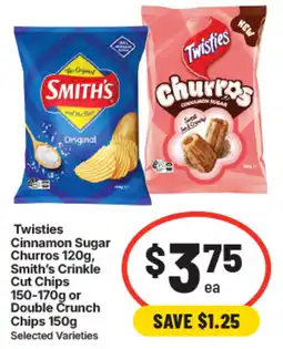 IGA Twisties Cinnamon Sugar Churros offer