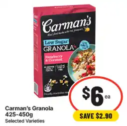 IGA Carman's Granola offer