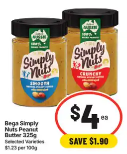 IGA Bega Simply Nuts Peanut Butter offer