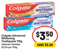 IGA Colgate Advanced Whitening Toothpaste offer