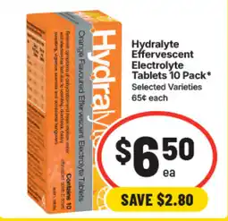IGA Hydralyte Effervescent Electrolyte Tablets offer