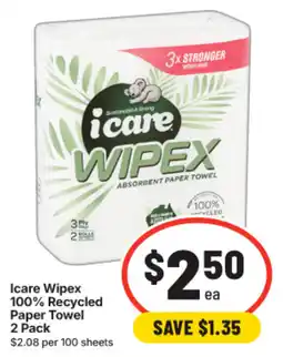IGA Icare Wipex 100% Recycled Paper Towel offer