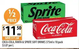 Supabarn Coca-Cola, Fanta & Sprite Soft Drinks offer