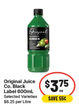 IGA Original Juice Co. Black Label offer