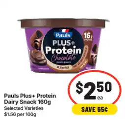 IGA Pauls Plus+ Protein Dairy Snack offer