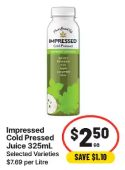 IGA Impressed Cold Pressed Juice offer