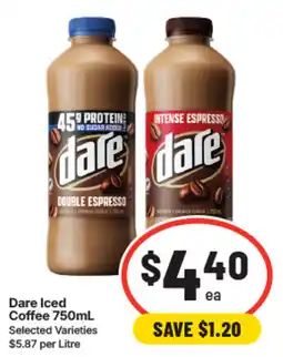 IGA Dare Iced Coffee offer