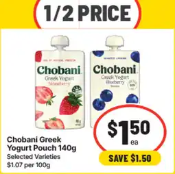 IGA Chobani Greek Yogurt Pouch offer