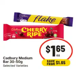 IGA Cadbury Medium Bar offer