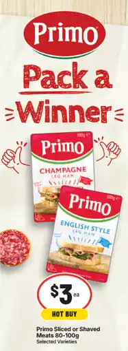 IGA Primo Sliced or Shaved Meats offer