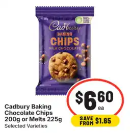 IGA Cadbury Baking Chocolate Chips offer