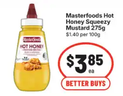 IGA Masterfoods Hot Honey Squeezzy Mustard offer