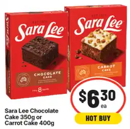 IGA Sara Lee Chocolate Cake or Carrot Cake offer