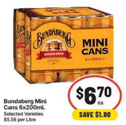 IGA Bundaberg Mini Cans offer
