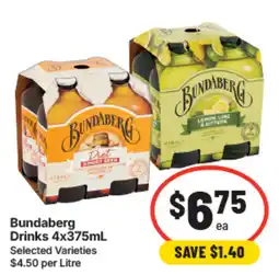 IGA Bundaberg Drinks Selected Varieties offer