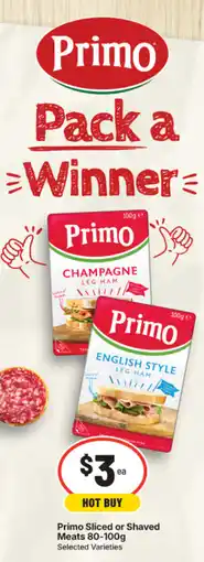 IGA Primo Sliced or Shaved Meats offer
