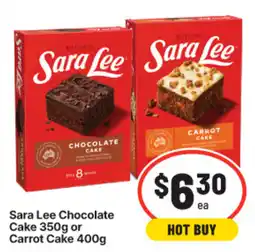 IGA Sara Lee Chocolate Cake or Carrot Cake offer