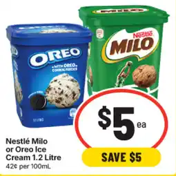 IGA Nestlé Milo or Oreo Ice Cream offer