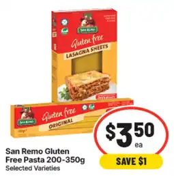 IGA San Remo Gluten Free Pasta offer