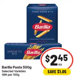 IGA Barilla Pasta offer