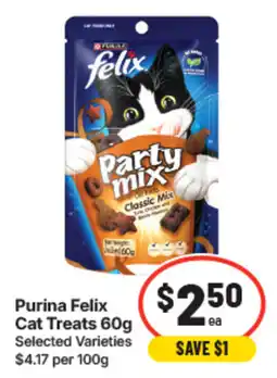 IGA Purina Felix Cat Treats Selected Varieties offer