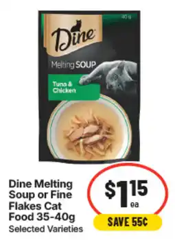 IGA Dine Melting Soup Cat Food offer