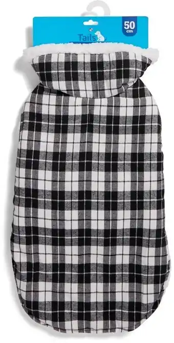NEW Tails Black and White Plaid Pet Jacket 50cm