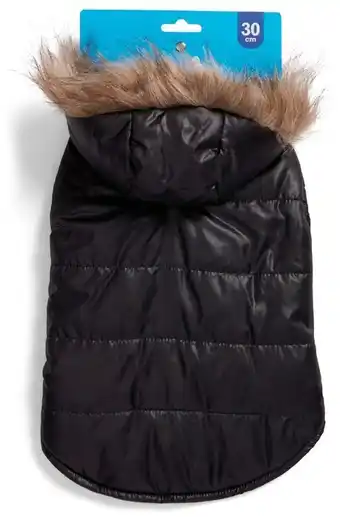 BIG W NEW Tails Faux Trim Pet Jacket 30cm - Black offer