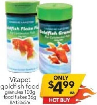 Cheap as Chips Vitapet Goldfish Food offer