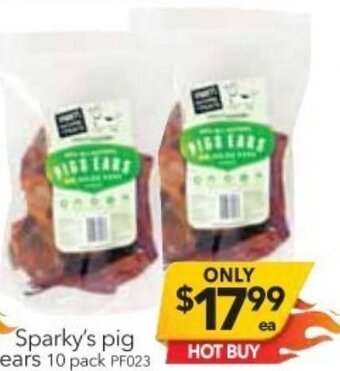 Cheap as Chips Sparky's Pig Ears offer