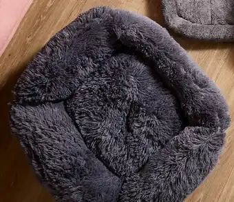 BIG W NEW Tails Rectangular Fluffy Pet Bed - Charcoal offer
