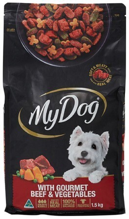 BIG W My Dog Dry Dog Food 1.5kg - Gourmet Beef offer