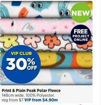 Spotlight Print & Plain Peak Polar Fleece offer