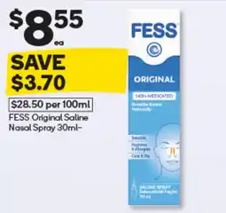 Woolworths FESS Original Saline Nasal Spray offer