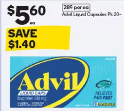 Woolworths Advil Liquid Caps offer
