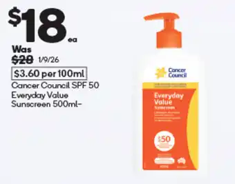 Cancer Council Everyday Value Sunscreen