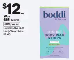 Woolworths Boddi In the Buff Body Wax Strips offer