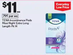 Woolworths TENA Incontinence Pads Maxi Night Extra Long offer