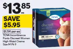 Woolworths TENA Incontinence Pants Discreet Women High Waist Creme offer