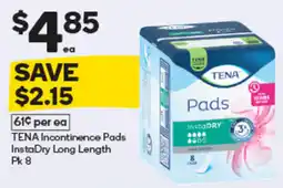 Woolworths TENA Incontinence Pads InstaDry Long Length offer