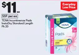 Woolworths TENA Incontinence Pads InstaDry Standard Length offer