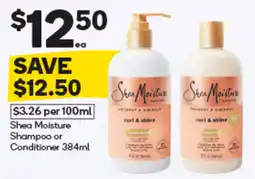 Woolworths Shea Moisture Shampoo or Conditioner offer