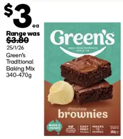 Woolworths Green's Traditional Baking Mix offer
