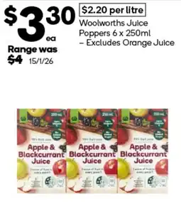 Woolworths Woolworths Juice Poppers offer